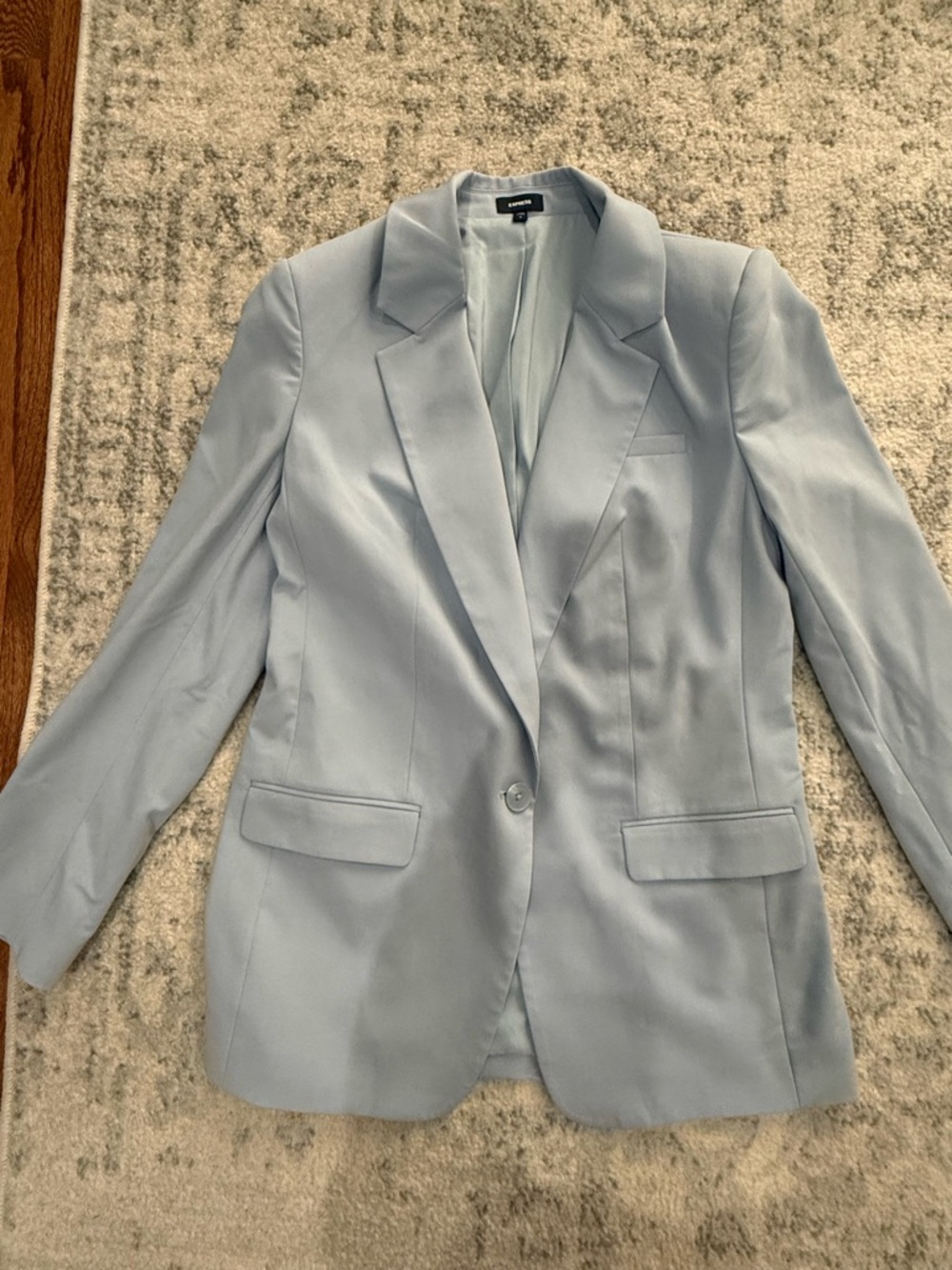 Express Light Blue Single-Button Women's Blazer